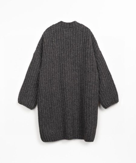 Veste tricot avec mélange de fibres naturelles et recyclées