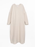 Vestito midi con misto fibre