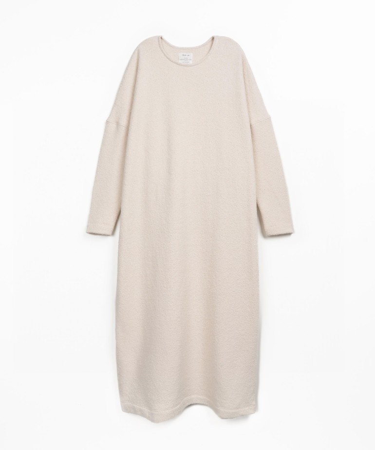 Midi dress with fiber blend