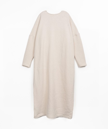 Vestido midi con mezcla de fibras