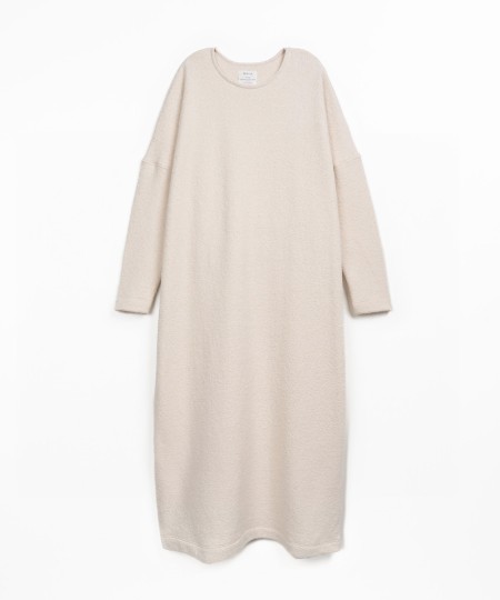 Midi dress with fiber blend