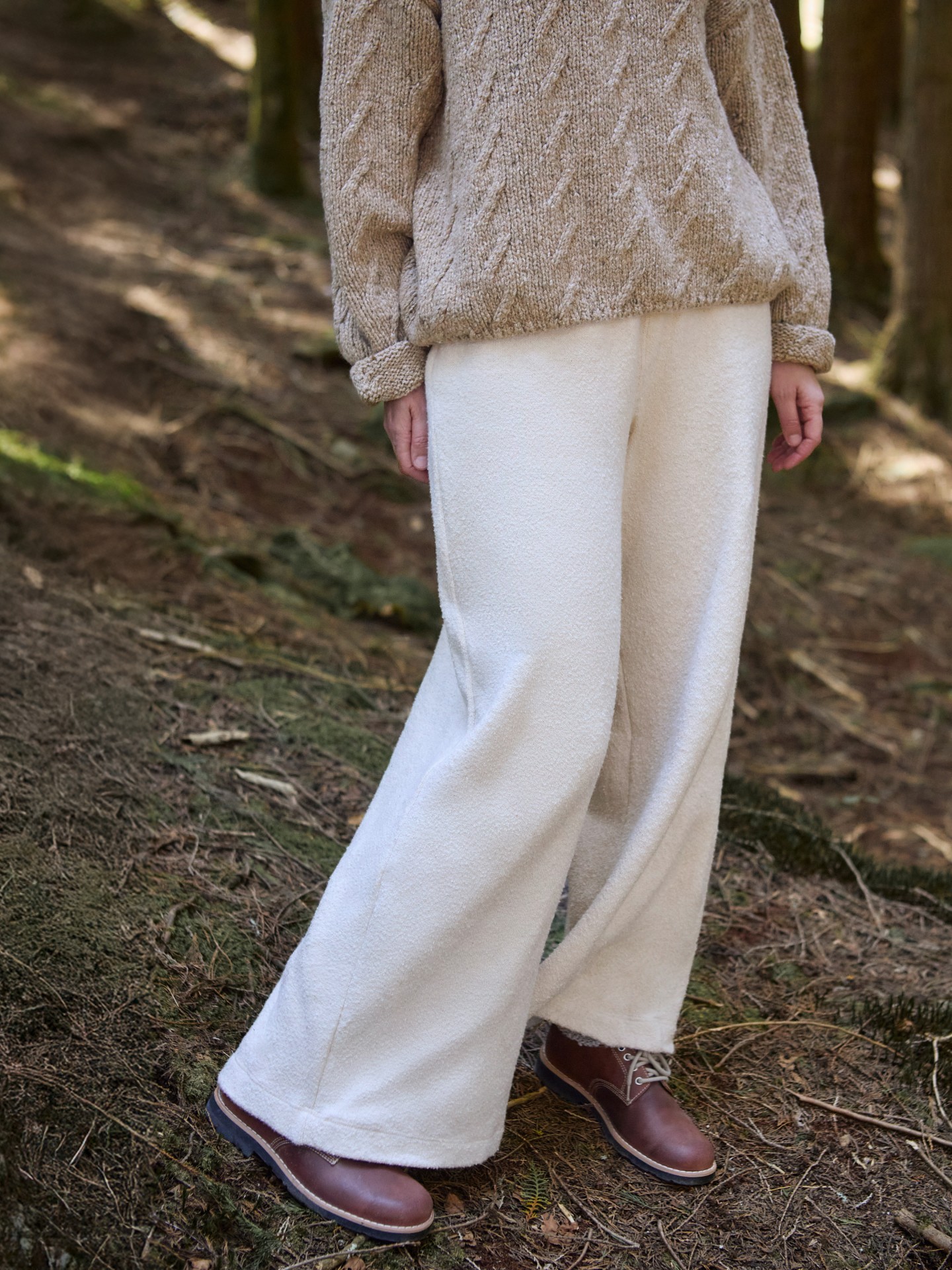 Pantaloni in maglia di cotone biologico e rigenerativo