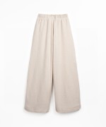 Knit pants with elastic waistband
