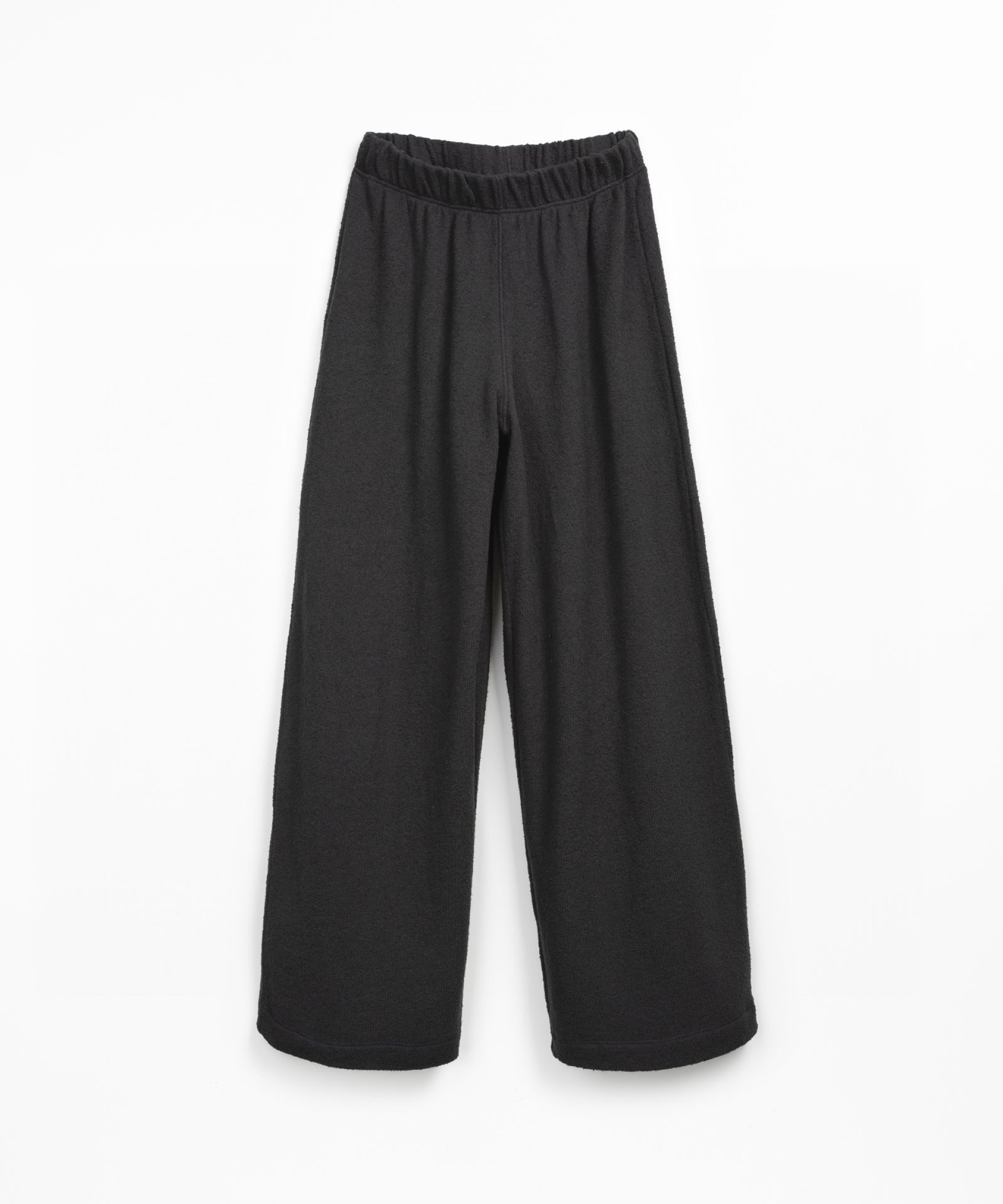 Knit pants with elastic waistband