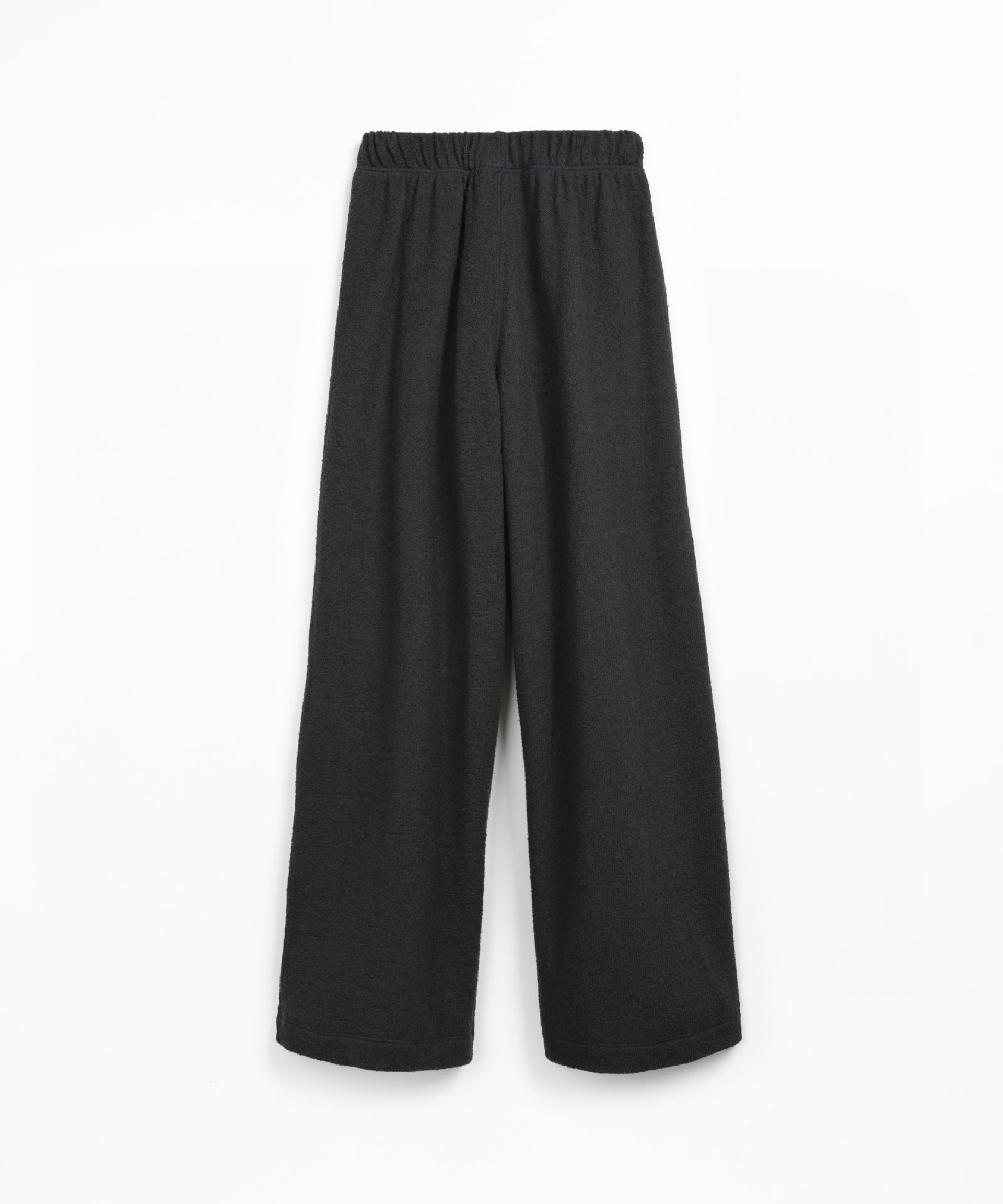 Knit pants with elastic waistband