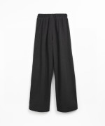 Knit pants with elastic waistband