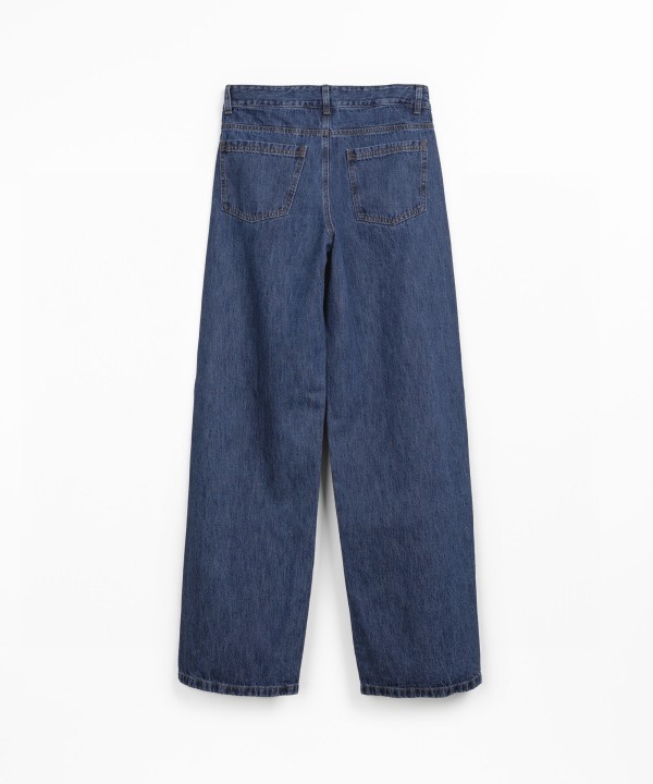 Denim pants with pockets