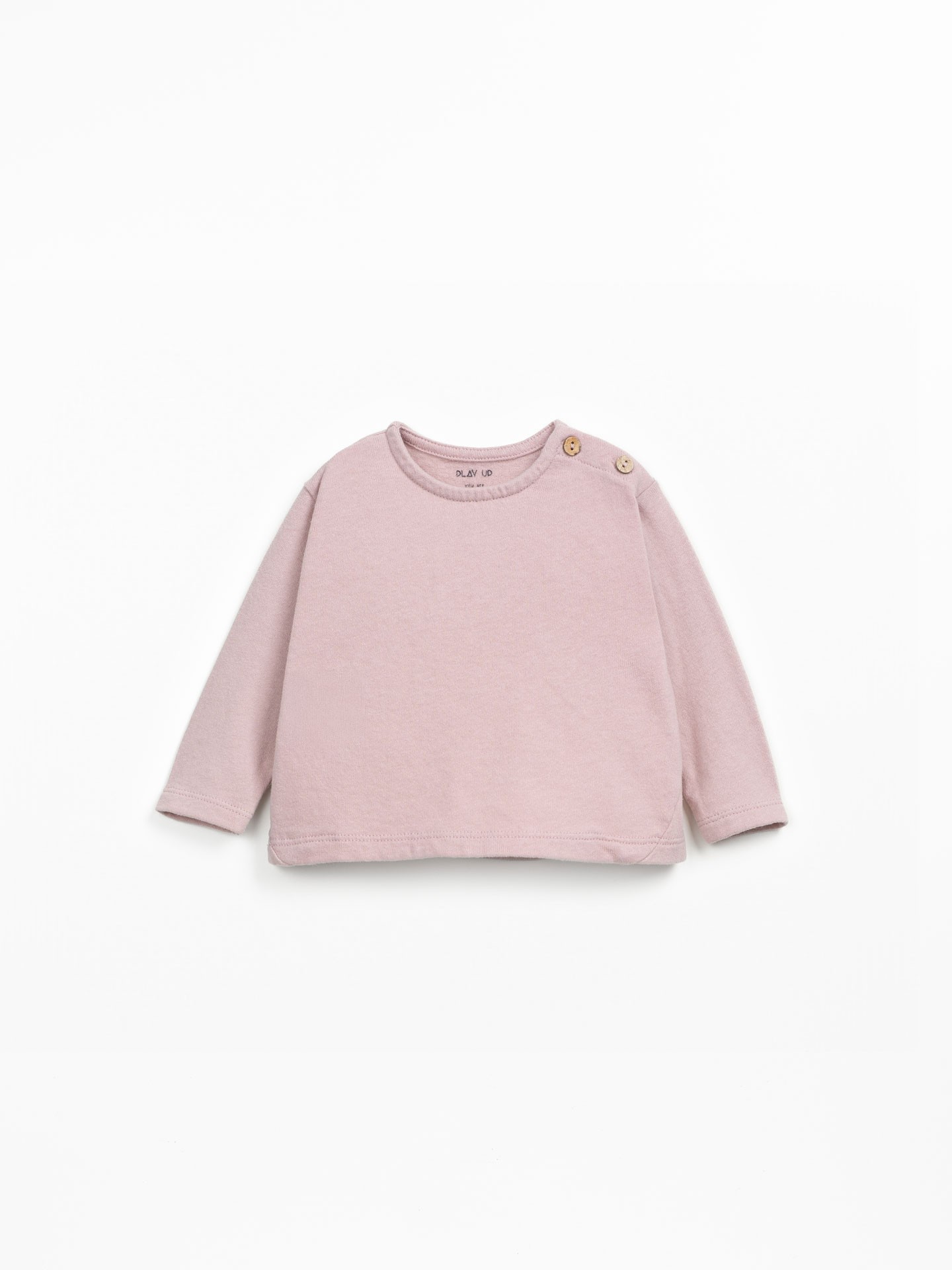 T-shirt de malha com mistura de algodão orgânico e algodão reciclado