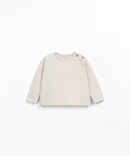 T-shirt de malha com mistura de algod�o org�nico e algod�o reciclado