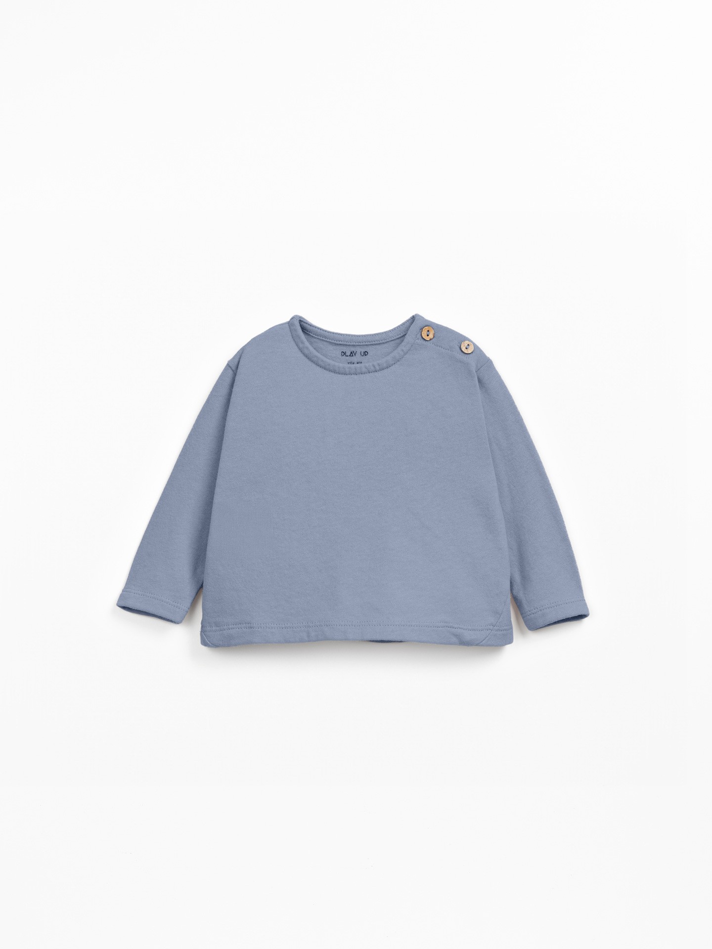 T-shirt de malha com mistura de algodão orgânico e algodão reciclado