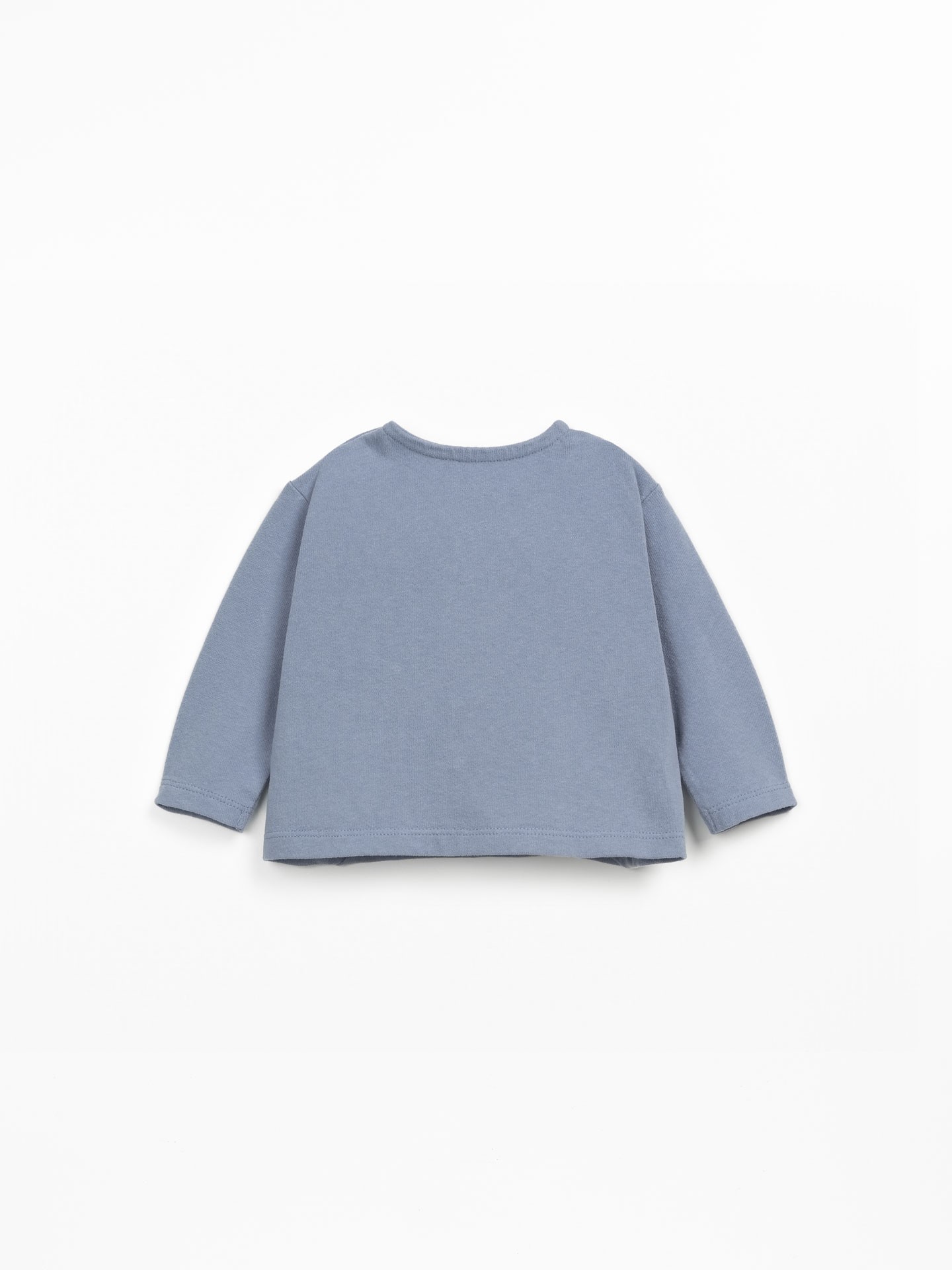 T-shirt de malha com mistura de algodão orgânico e algodão reciclado