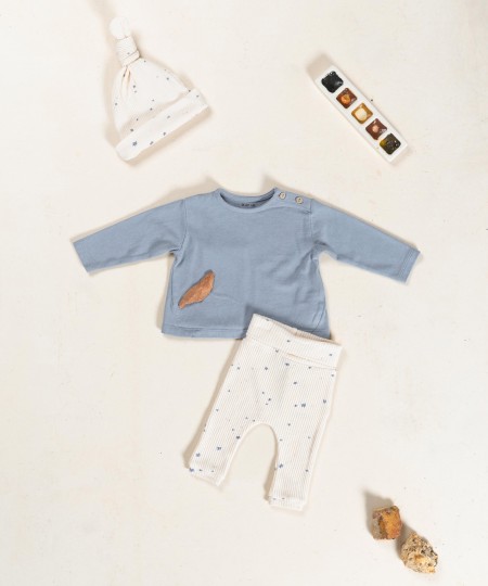 Jersey t-shirt in organic and recycled cotton blend