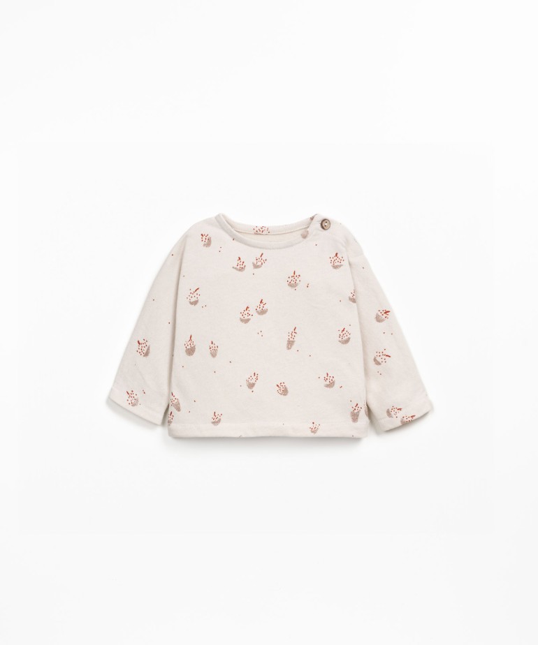 Camiseta de punto con mezcla de fibras naturales y recicladas