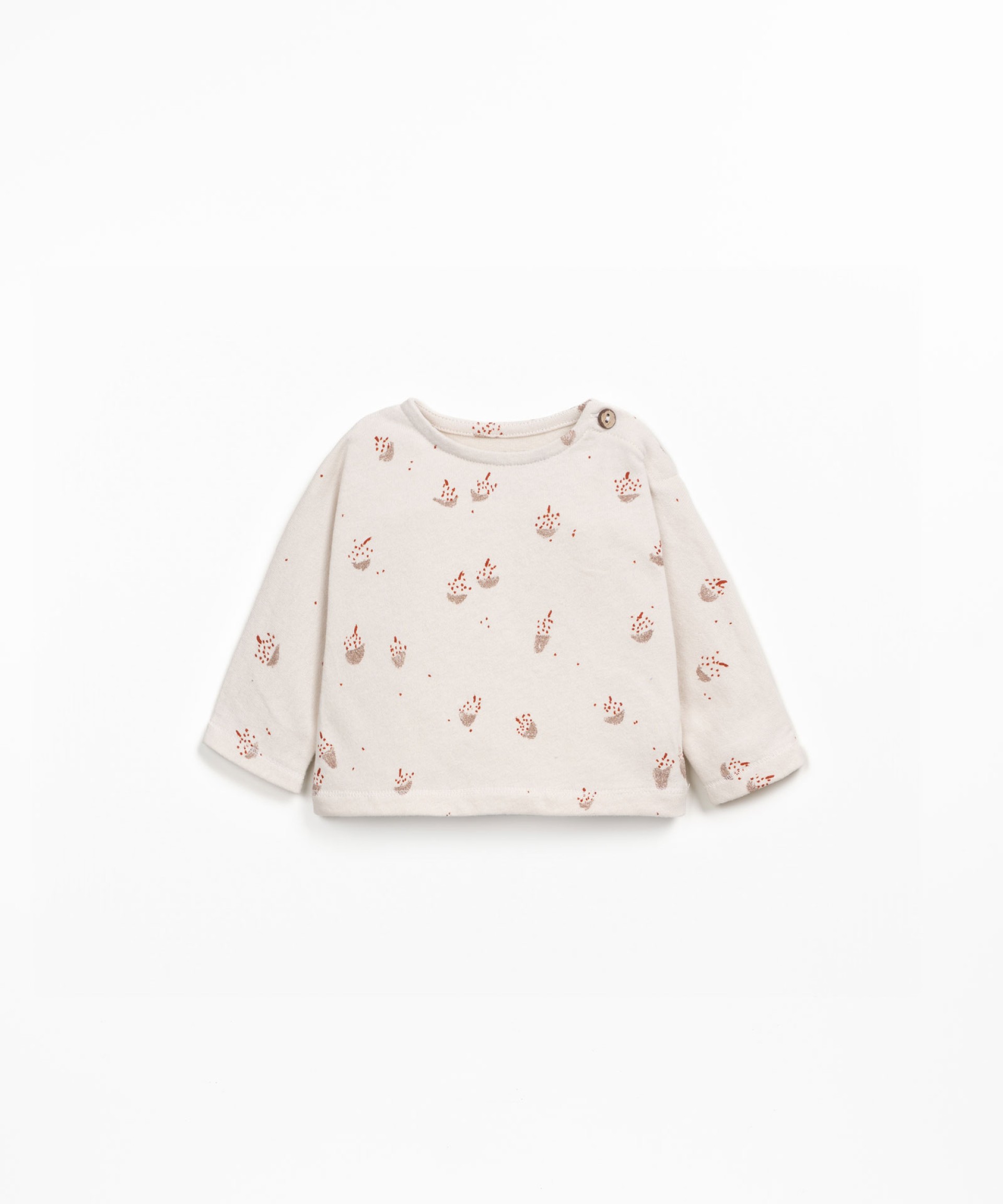Camiseta de punto con estampado de bellotas