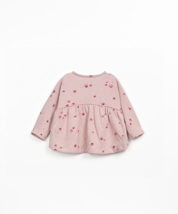 T-shirt de malha com estampado de mirtilos