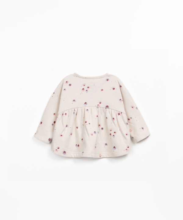 T-shirt de malha com estampado de mirtilos