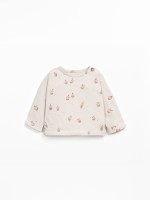 T-shirt de malha com mistura de fibras naturais e fibras reciclada
