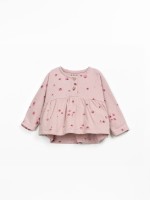 T-shirt de malha com estampado de mirtilos