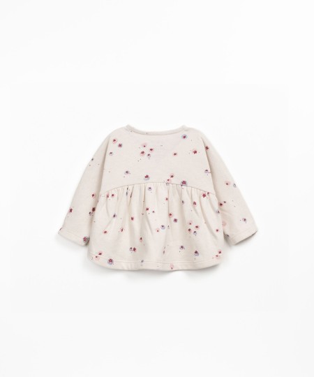 T-shirt de malha com estampado de mirtilos