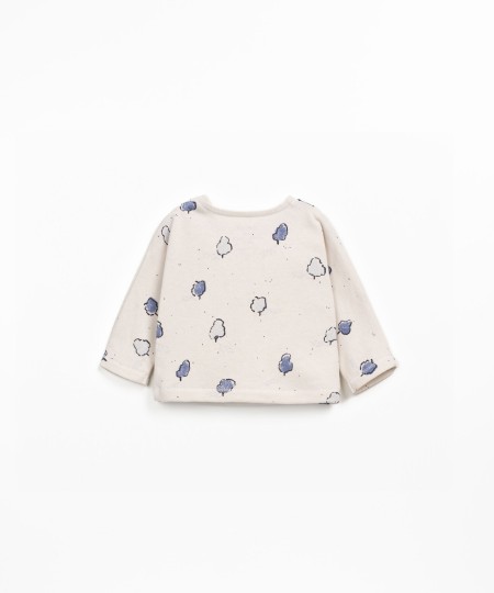 Jersey t-shirt with a blend of natural and recycled fibers