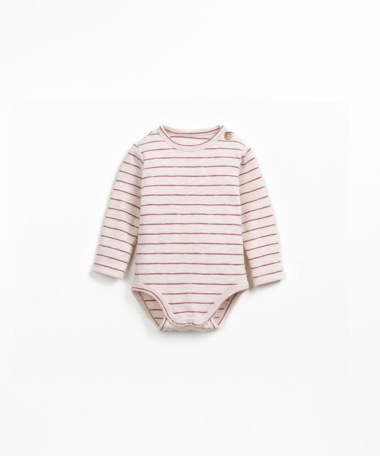 Striped bodysuit in organic cotton