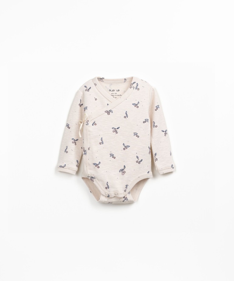 Wrap bodysuit in organic cotton