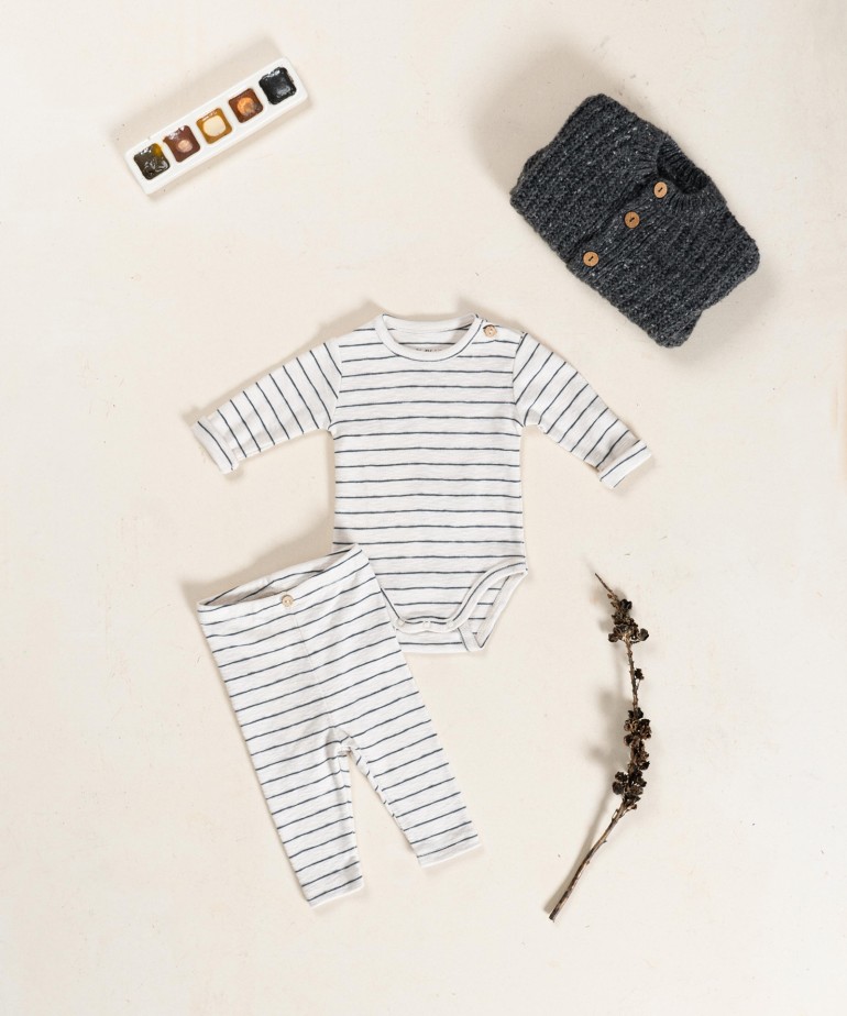Striped body in organic cotton