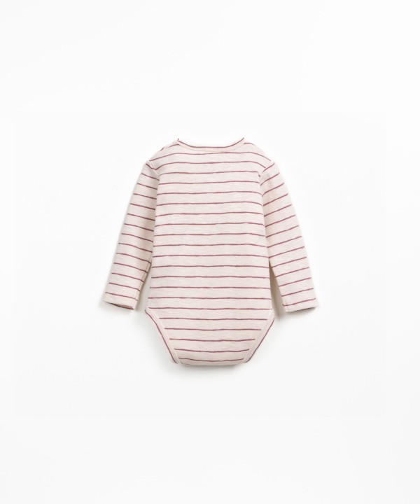 Striped bodysuit in organic cotton