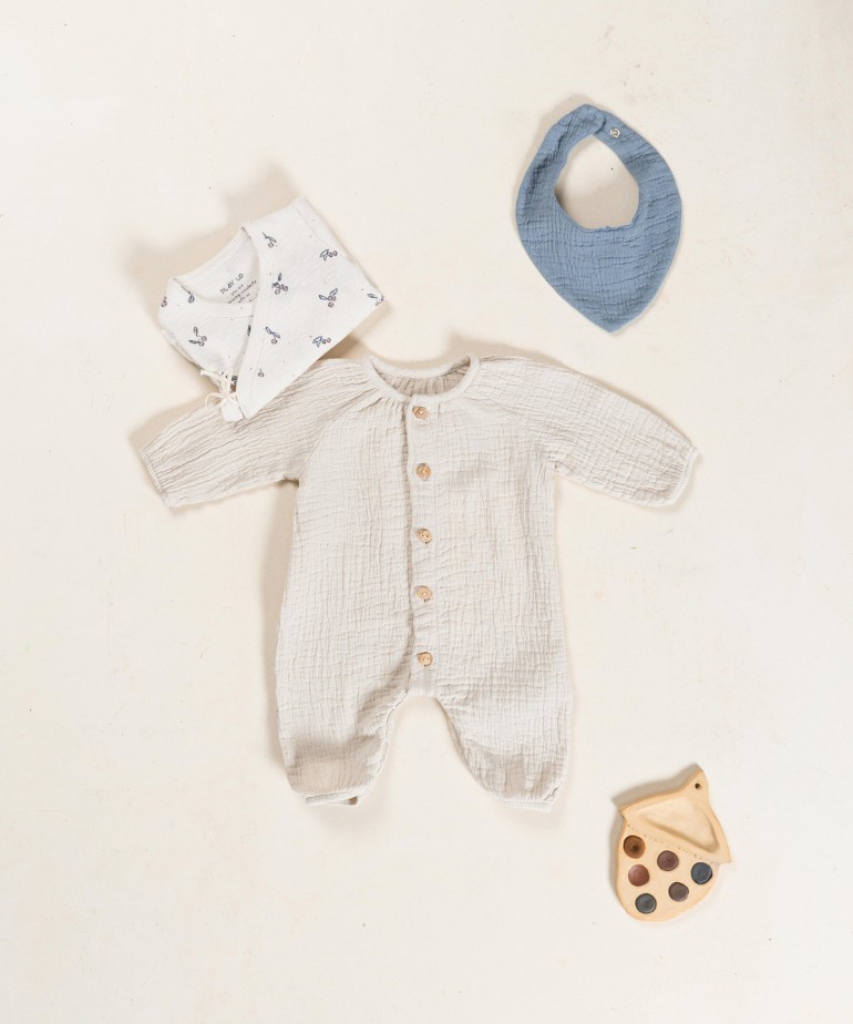 Wrap bodysuit in organic cotton