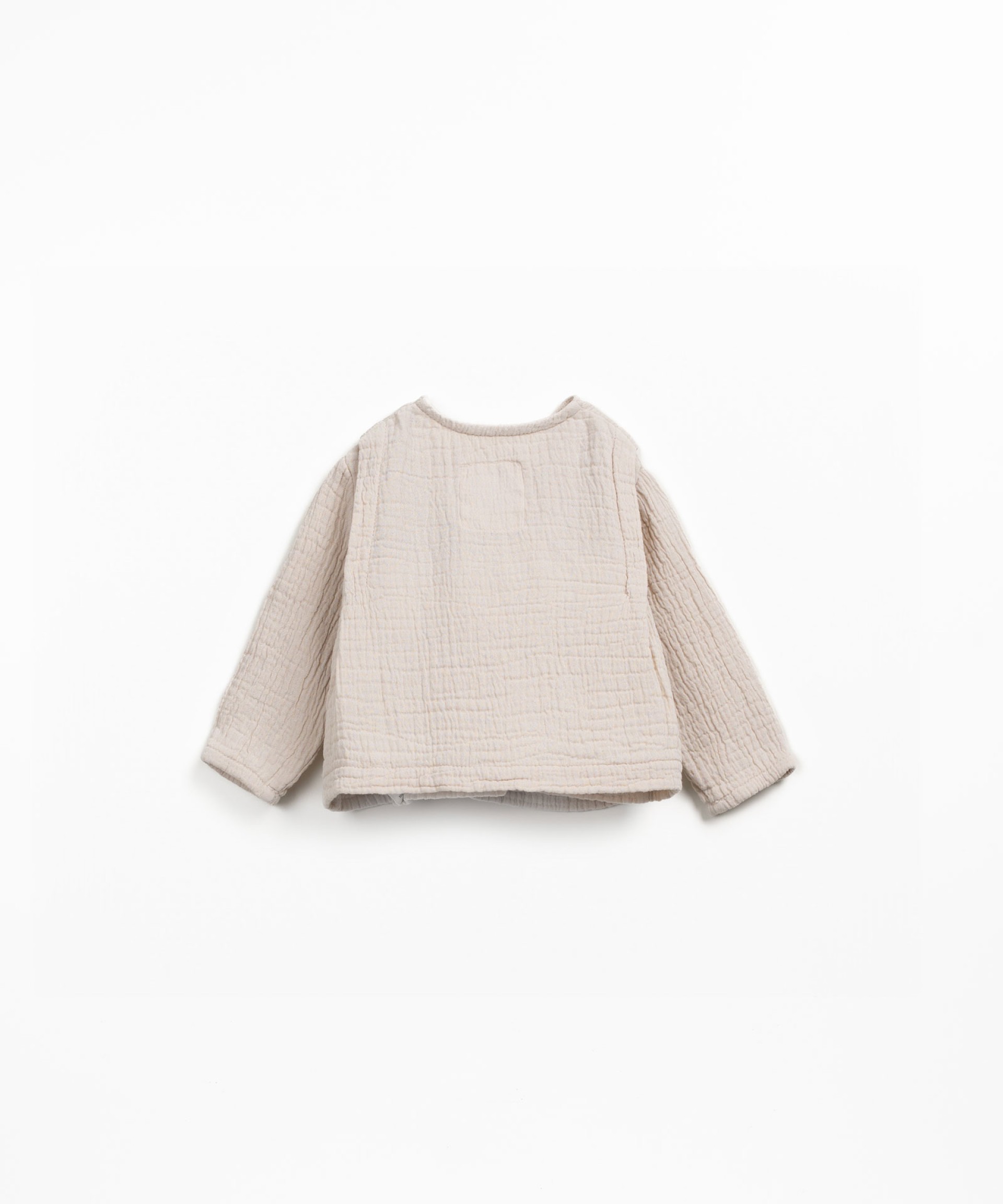 Blusa cruzada en tejido de algodn