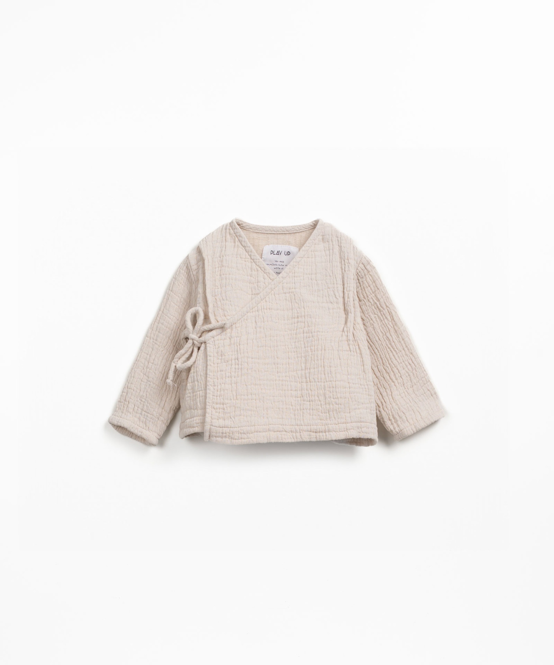 Blusa cruzada en tejido de algodn