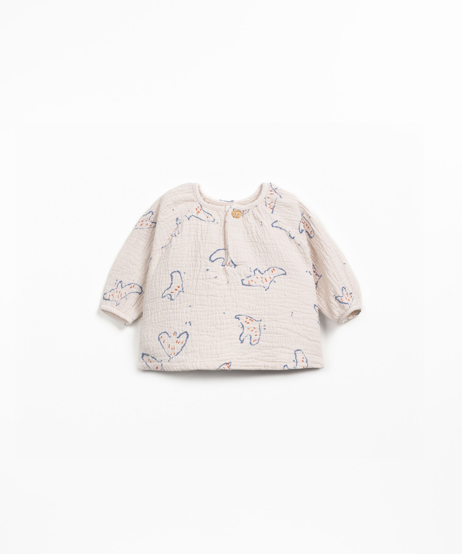 Blouse with print in organic cotton fabric