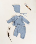 Blusa con cruce en tejido de algodn