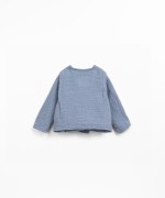 Blusa con cruce en tejido de algodn