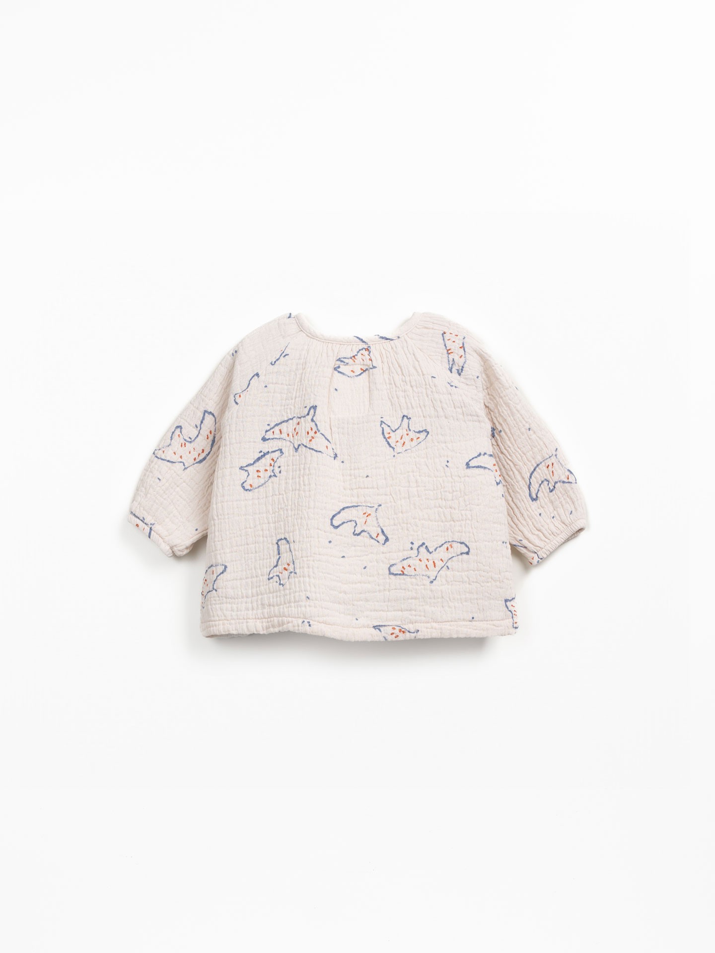 Blusa com estampado em tecido de algodão orgânico