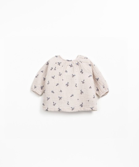 Blouse avec imprimé en tissu de coton biologique