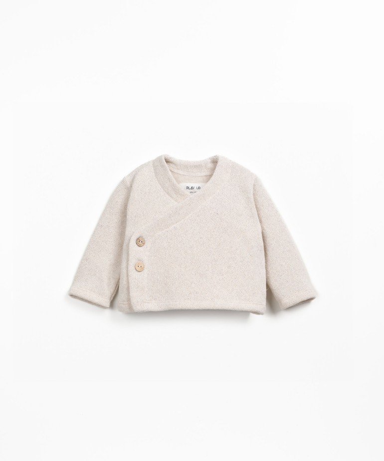 Jersey de punto en mezcla de algodn regenerativo y algodn reciclado