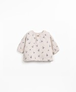 Blusa de tejido con estampado de madroos