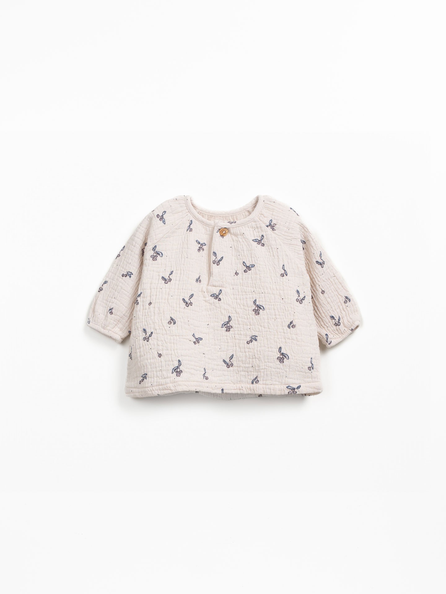 Blusa com estampado em tecido de algodão orgânico