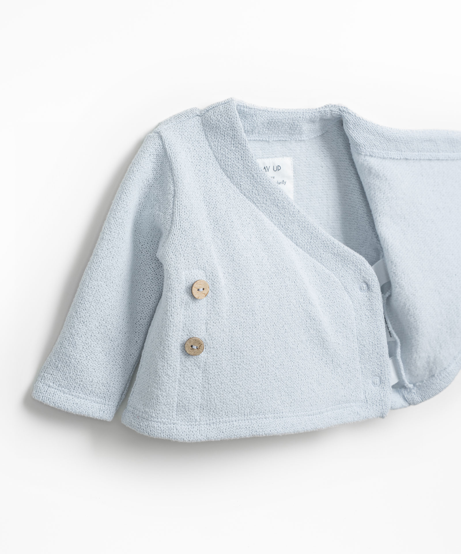 Knit sweater in blend of regenerative cotton and recycled cotton