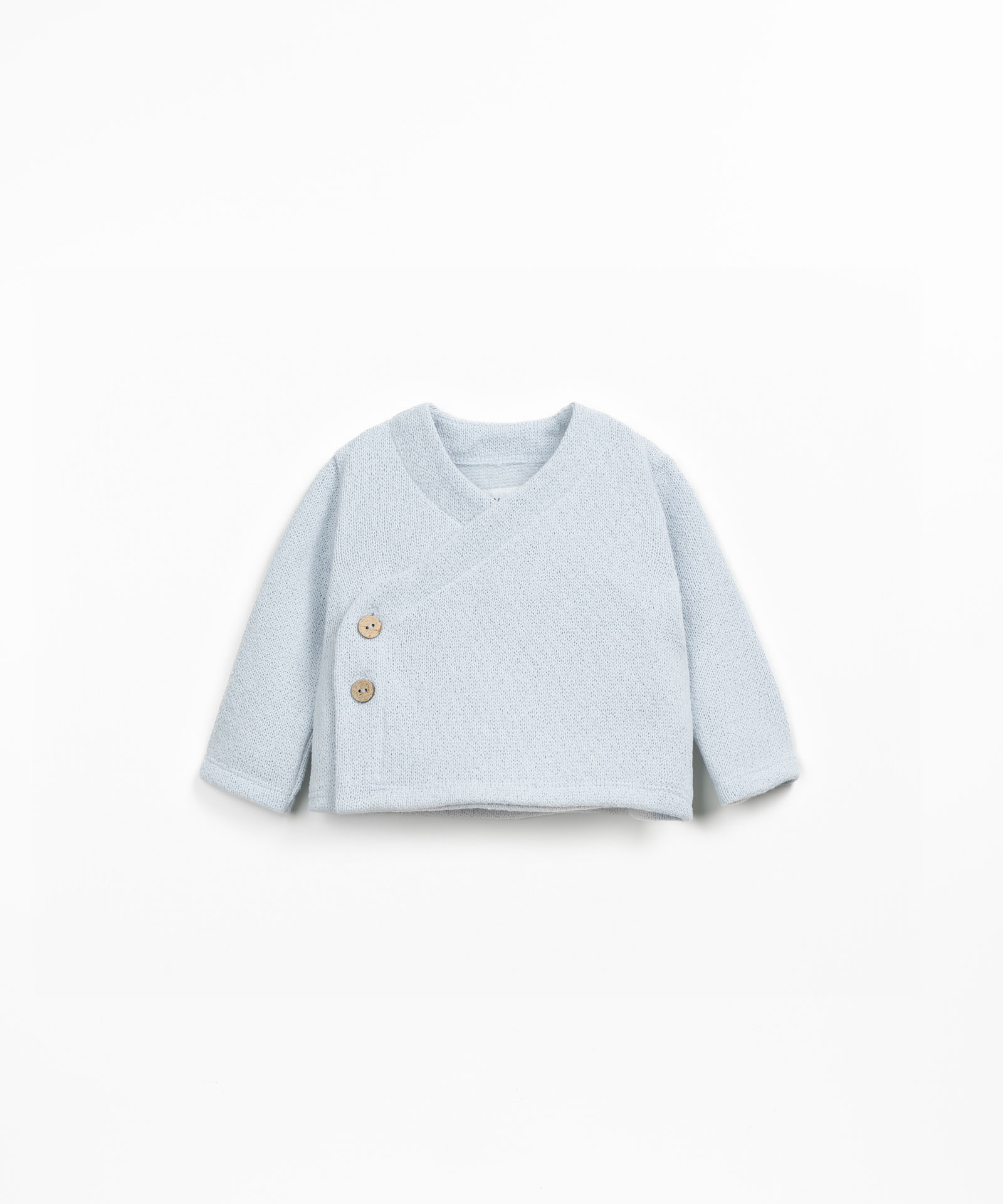 Knit sweater in blend of regenerative cotton and recycled cotton