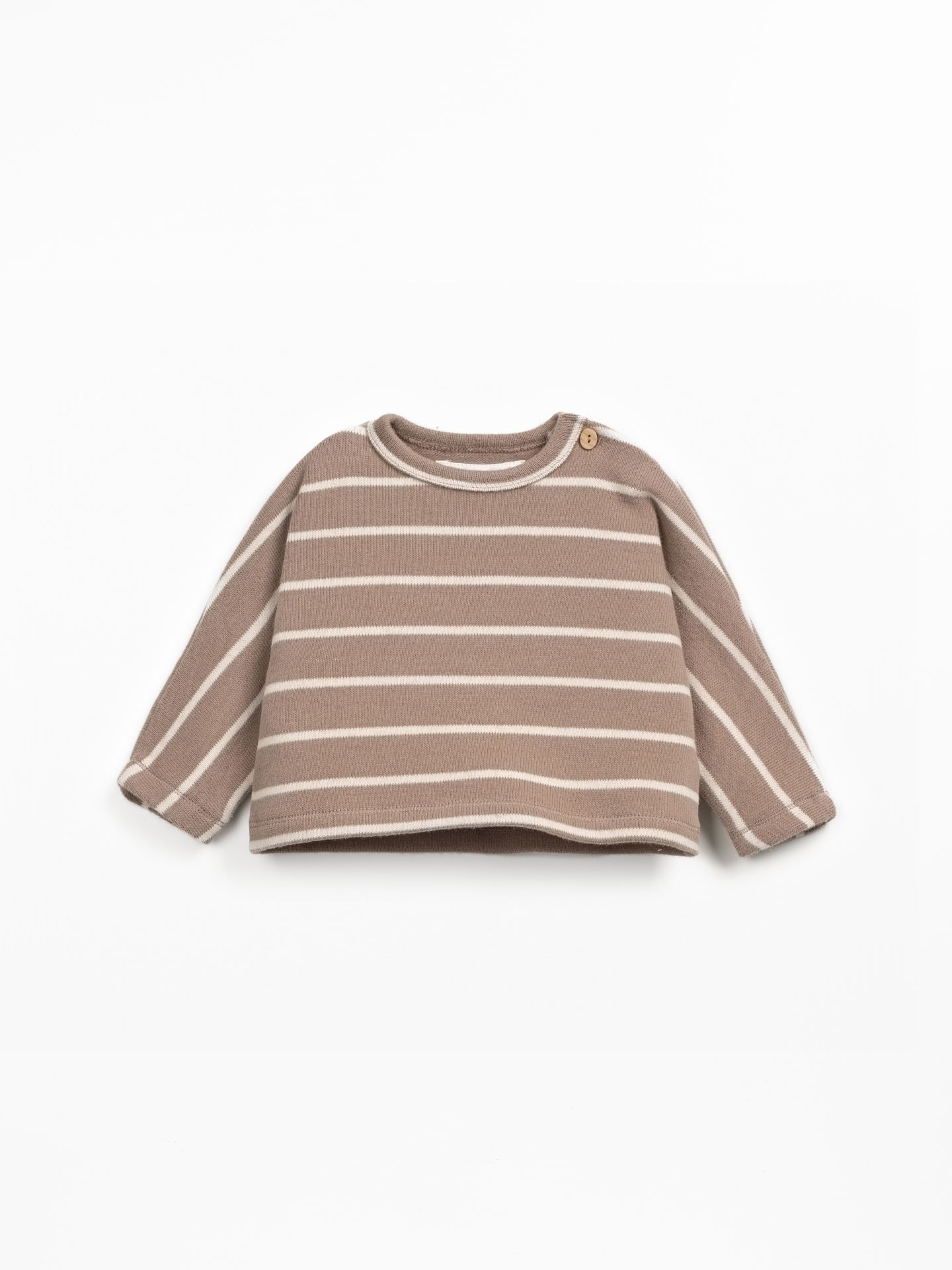 Camisola de malha com mistura de fibras naturais e algodão reciclado