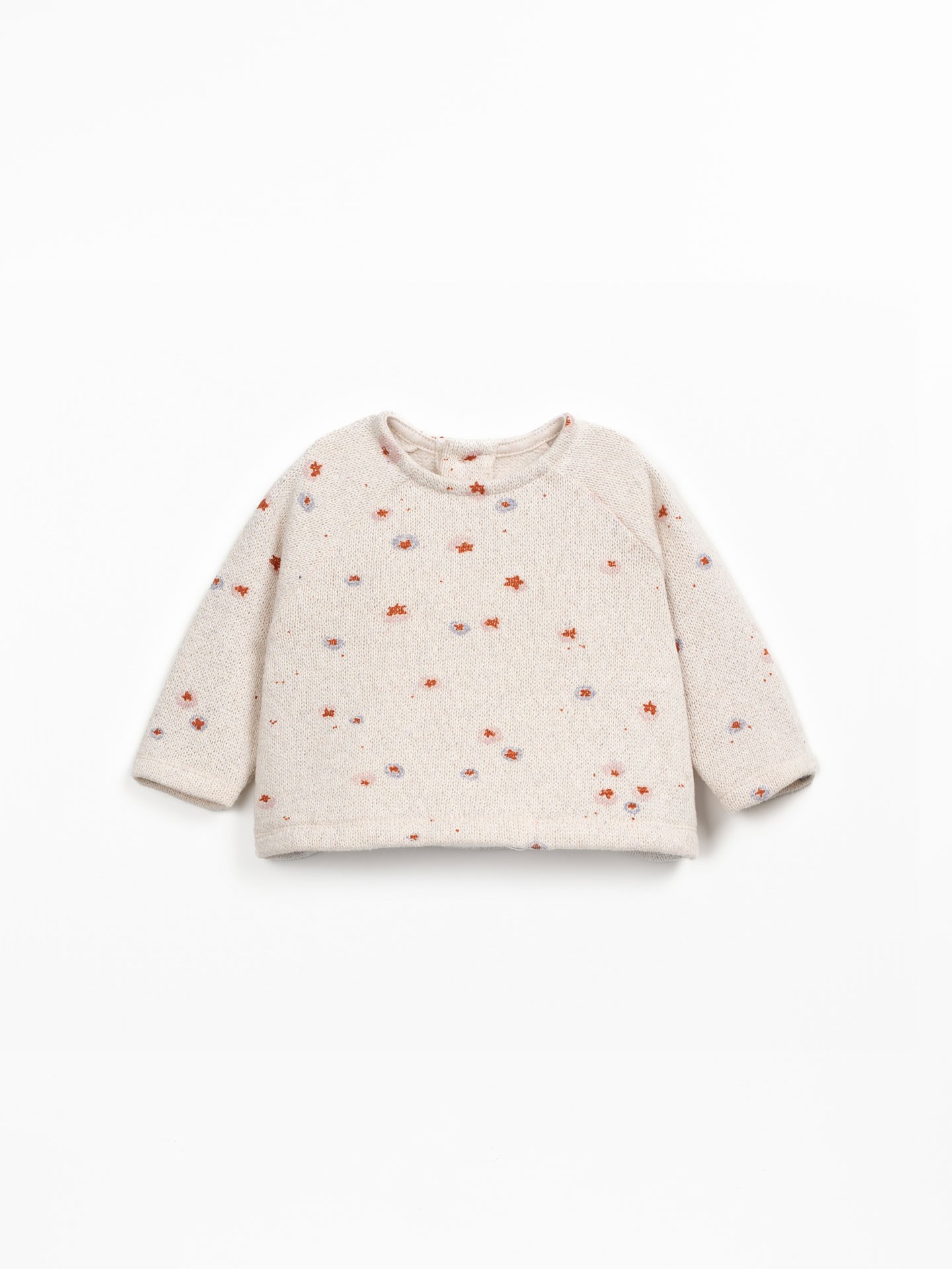 Camisola de malha com mistura de fibras naturais e fibras recicladas