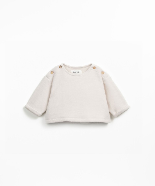 Camisola de malha polar em algod�o org�nico 