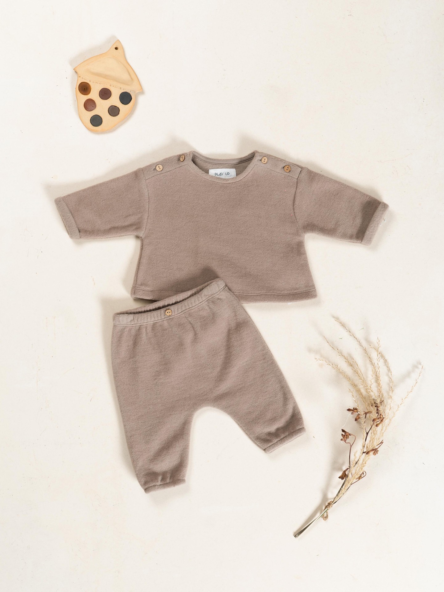 Camisola de malha polar em algodão orgânico