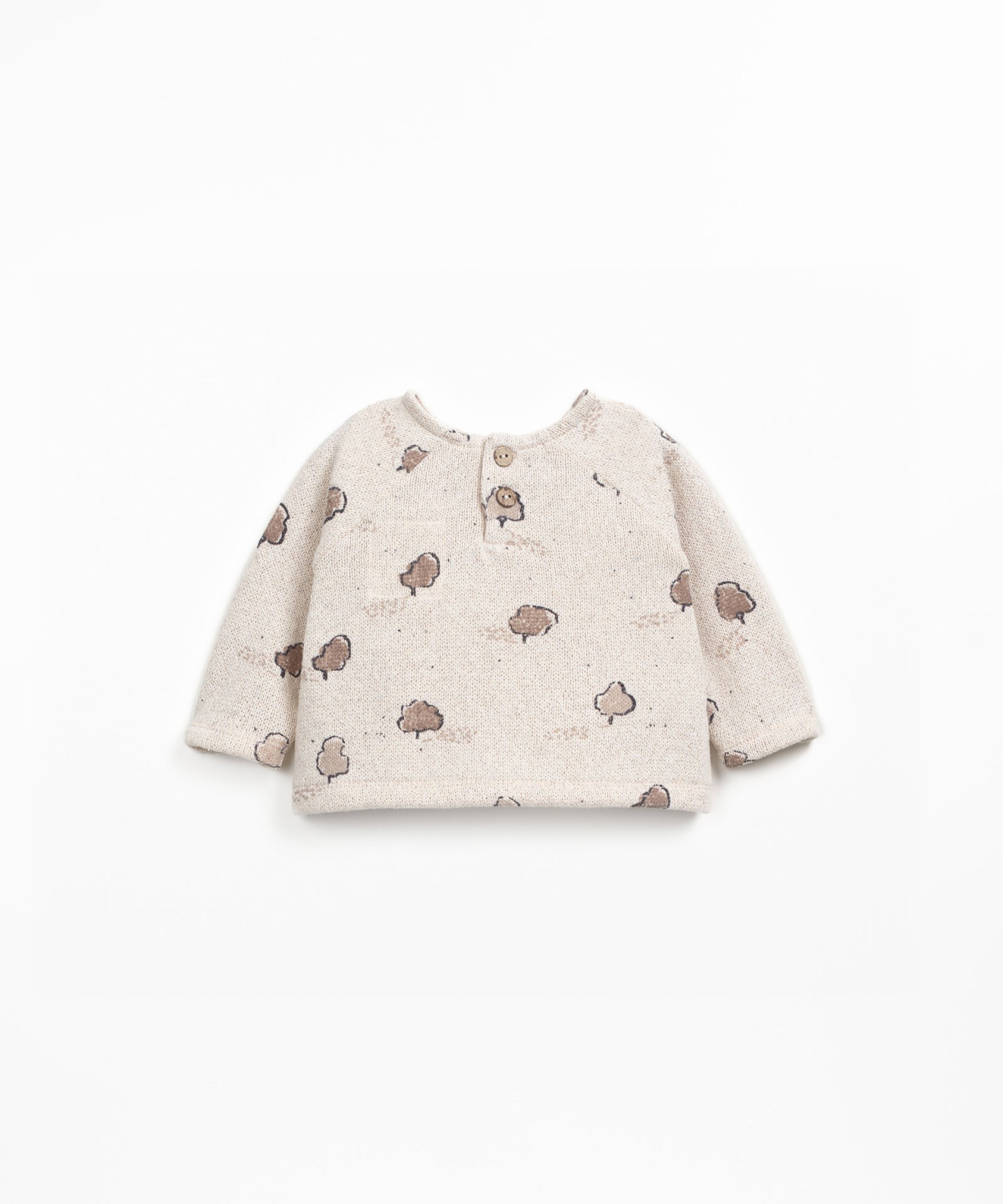 Jersey de punto con estampado de rboles