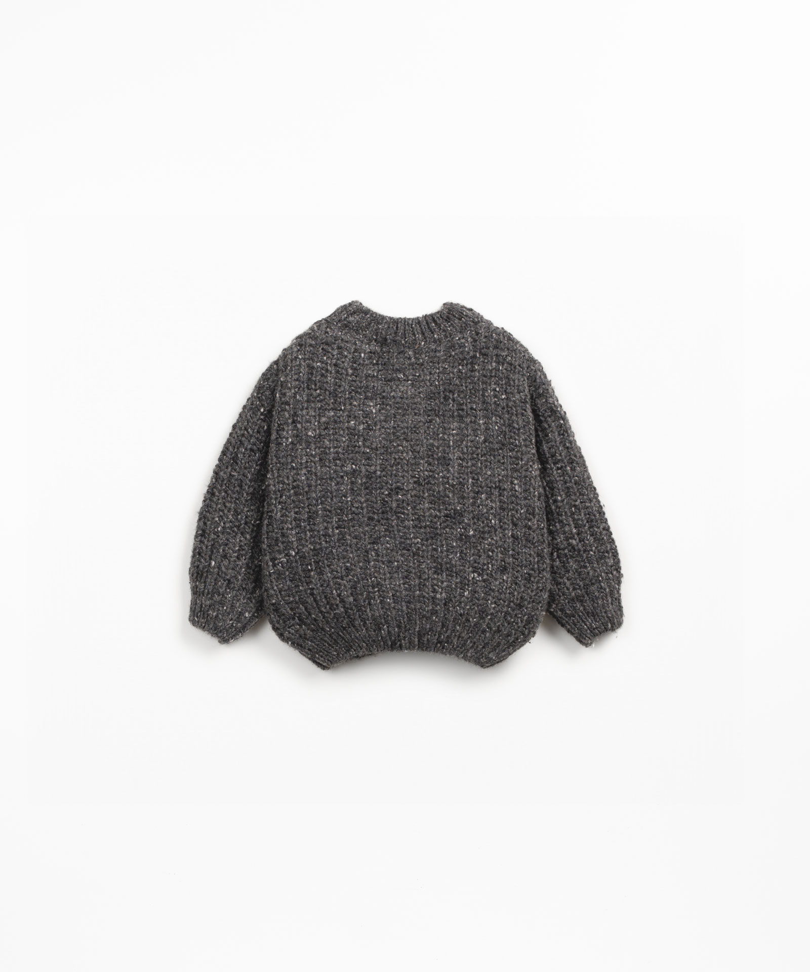 Knit cardigan made with recycled wool and wool blend