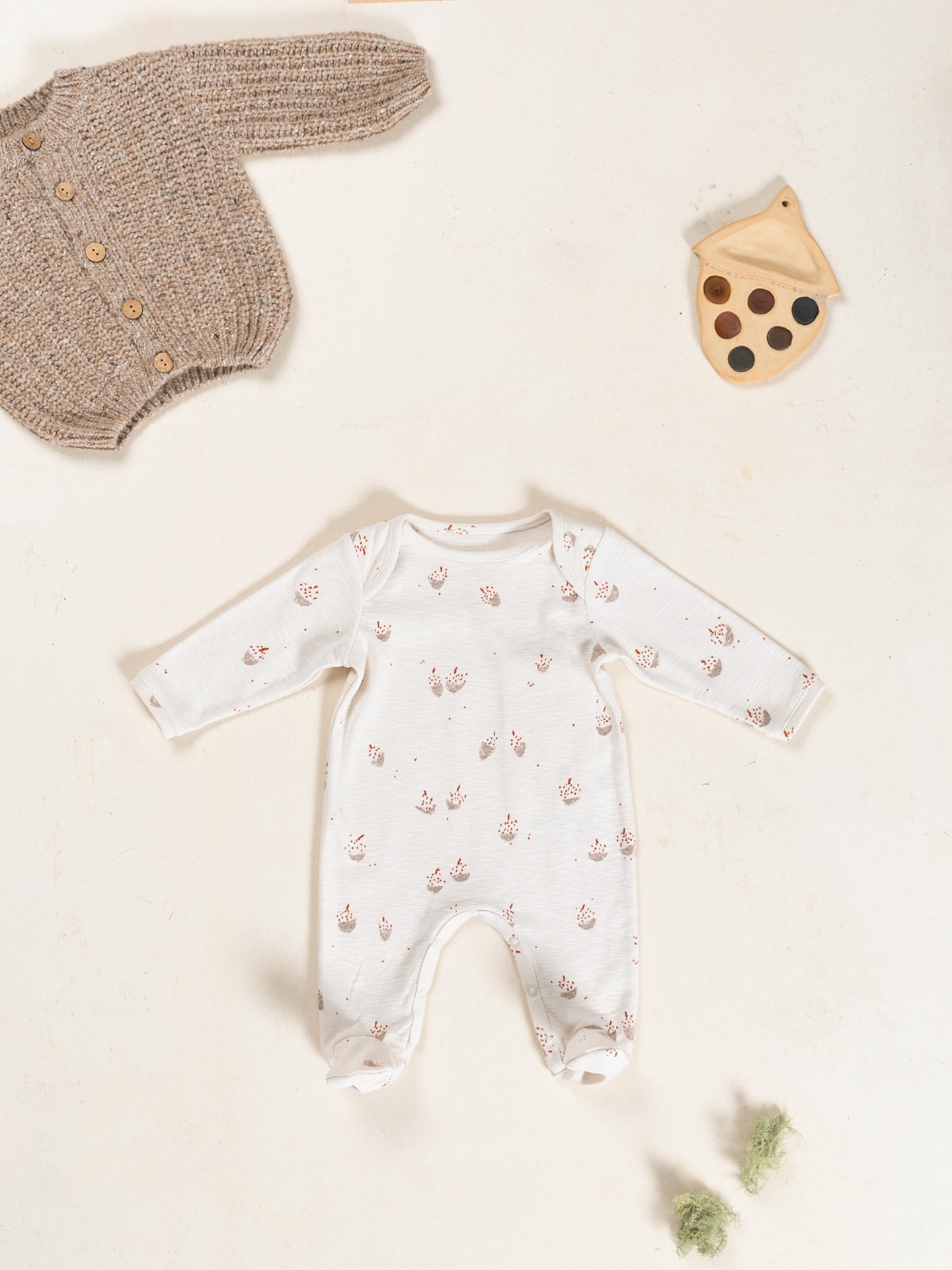 Casaco de malha tricot com mistura de lã reciclada e lã