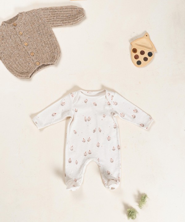 Casaco de malha tricot com mistura de l� reciclada e l�