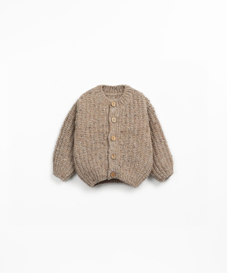 Chaqueta de punto con mezcla de lana reciclada y lana